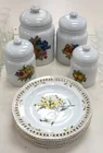  Preview image for Four Fruit Decorated Porcelain Covered 