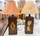  Preview image for Pair of Tree and Pine Decorated Table 