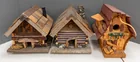  Preview image for Three Decorated Wood Birdhouses, Height 