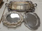  Preview image for Five Assorted Silverplate Trays, 