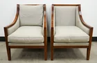  Preview image for Pair of Modern Fruitwood and Upholstered 