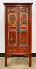  Preview image for Chinese Red Lacquered Hardwood Cabinet, 