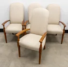  Preview image for Set of Four Fruitwood and Upholstered 
