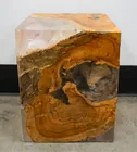 Preview image for Burlwood and Epoxy Stool, 15 1/4 x 11 