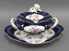  Preview image for Limoges Hand Painted Floral, Cobalt and 