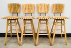  Preview image for Set of Four Contemporary Wood Swivel 