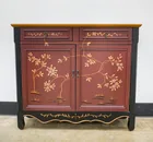  Preview image for Decorated Wood Side Cabinet, 46 x 31 x 
