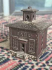  Preview image for Vintage Cast Iron Bank Building Coin 