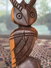  Preview image for Hand-Carved Wooden Owl Sculpture 