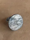  Preview image for Antique Silver Ring with Engraved Scenic 