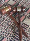  Preview image for Wooden Gavels With Metal And Gold Greek 