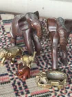  Preview image for Elephant Figurines And Brass Ashtray 