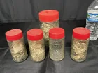  Preview image for LOT OF 1970'S ANCHOR HOCKING GLASS JARS 