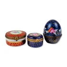  Preview image for 3pc Miniature Hand Painted Porcelain 
