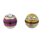  Preview image for 2pc Limoges French Porcelain Egg Jewelry 