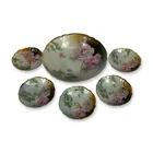  Preview image for 6pc German Porcelain Pink Poppy Plate 
