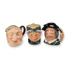  Preview image for 3pc Royal Doulton Ceramic Character Jugs 