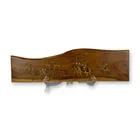  Preview image for Vintage Indian Wood Inlay Wall Plaque 