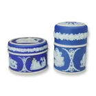  Preview image for 2pc Wedgwood Blue Jasperware Dip 