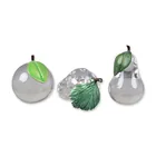  Preview image for 3pc Waterford Crystal Fruit Figurines 