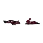  Preview image for 2pc Royal Doulton Flambe Animal 