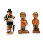  Preview image for 3pc Wooden Newspaper Themed Figurines 