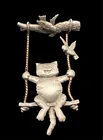  Preview image for Pewter Colored Cat On Swing Pin From JJ 