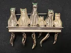  Preview image for Whimsical Gold Tone Cat Pin With 