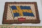 Preview image for 1900's Tobacco Felt Sweden Flag 