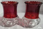  Preview image for Antique King Crown Ruby Celery Vases 