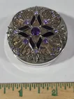  Preview image for Vintage Silver Tone Metal Filigree Pill 