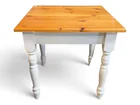  Preview image for Wood Table With Pine Top and White Legs 