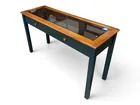  Preview image for Wood and Glass Display Table with Drawer 