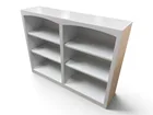  Preview image for White Two-Section Bookshelf with 