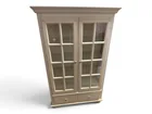  Preview image for Cream Wood Glass Door Display Cabinet 
