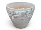  Preview image for White Glazed Ceramic Planter with Greek 
