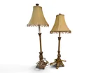  Preview image for Brass Table Lamps with Fabric Shades 