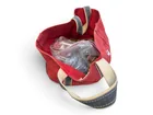  Preview image for Red Canvas Tote Bag With Yarn Assortment 