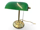  Preview image for Brass Desk Lamp with Green Glass Shade 
