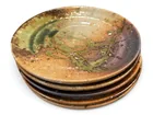  Preview image for (5) Shigaraki Ware Glazed Pottery Plates 