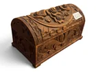  Preview image for Hand-Carved Wooden Keepsake Box with 