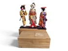  Preview image for (3) Japanese Kimono Dolls with Wooden 