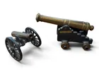  Preview image for Two Miniature Metal Cannon Replicas 
