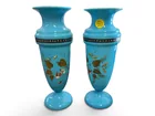  Preview image for (2) Blue Glass Vases with Gilt and 