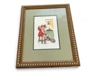  Preview image for Framed Needlepoint of Girl and Cat Scene 