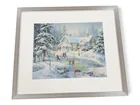  Preview image for Framed Winter Scene Watercolor Print 