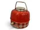  Preview image for Red Metal Plaid Thermos Picnic Kettle 