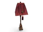  Preview image for Table Lamp with Red Pleated Fabric Shade 