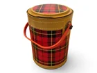  Preview image for Plaid Tin Canister with Handle 