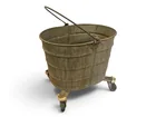  Preview image for Galvanized Metal Bucket on Wheeled Base 